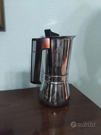 caffetteria moka VEV Vigano vintage acciaio inox 