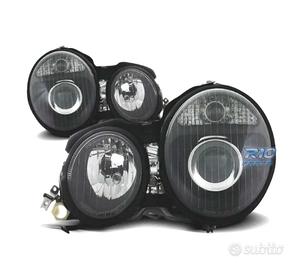 FARI MERCEDES CLASSE E W210 95-99 FONDO NERO