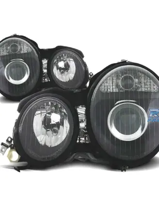 FARI MERCEDES CLASSE E W210 95-99 FONDO NERO