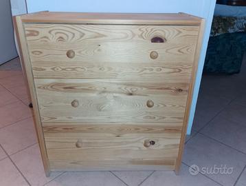 CASSETTIERA CON 3 CASSETTI  IN LEGNO