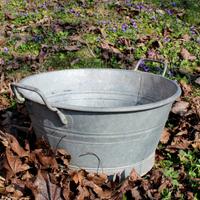 Tinozza Zinco Vintage 45x23cm - Fioriera Rustica