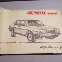 Alfa Romeo - Uso e manutenzione anni 80-90