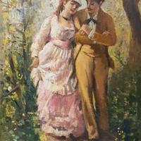 Olio su tela -Scuola italiana XIX-XX secolo