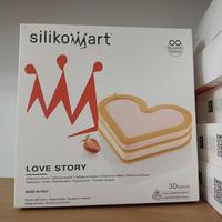 stampo tortiera nuova kit love story silikomart