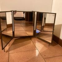 Specchio inglese trittico da  barbiere primi 900