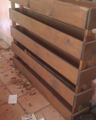 fioriera in legno 