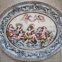 Piatto Ovale parete CAPODIMONTE Wall Plaque