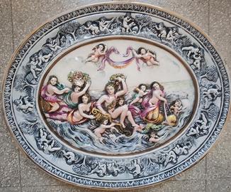 Piatto Ovale parete CAPODIMONTE Wall Plaque