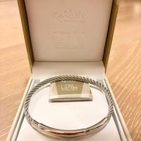 Bracciale da uomo in acciaio e oro