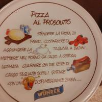 piatti pizza con logo Wuhrer