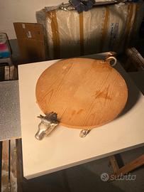 Tagliere vintage con testa di toro in metallo