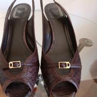 CHRISTIAN DIOR SLINGBACK MARRONI TG. 38