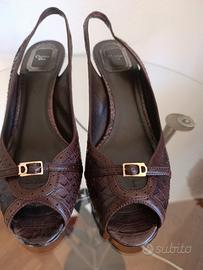 CHRISTIAN DIOR SLINGBACK MARRONI TG. 38