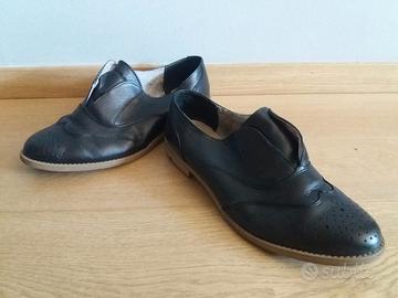 Scarpe donna in vera pelle nera