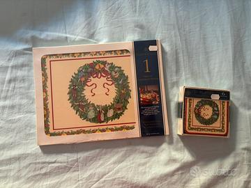Set Pimpernel Natale - sottopentola+sottobicchieri