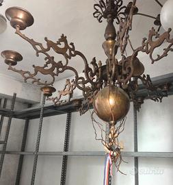 lampadario in bronzo 12 braccia