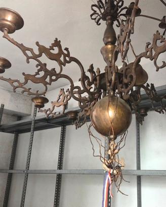 lampadario in bronzo 12 braccia