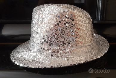 Cappello paillettes argento 