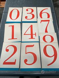 Set numeri didattici Montessori vintage