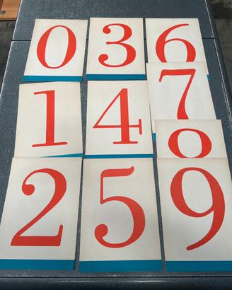 Set numeri didattici Montessori vintage