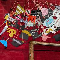 66 photo booth props per matrimonio/ festa+cornice