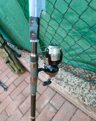 combo canna carpfishing telescopicapiù mulinello 