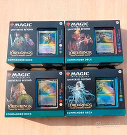 Magic Set 4 Decks Commander LOTR Lord Of The Rings