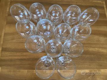 14 Calici cristallo per vino rosso