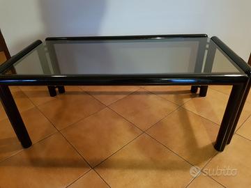 TAVOLINO DA SALOTTO CON RIPIANO IN VETRO