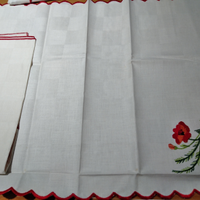 4 Tovagliette americane in puro cotone ricamate