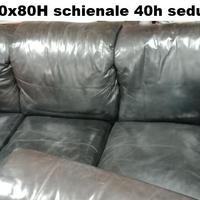 divano e due poltone in pelle nera