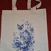Borsa in tela con stampa