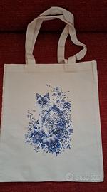 Borsa in tela con stampa