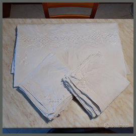 Tovaglia in lino 12 persone anni 50/60 270 x 160