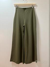 Pantaloni a palazzo verde militare scuro