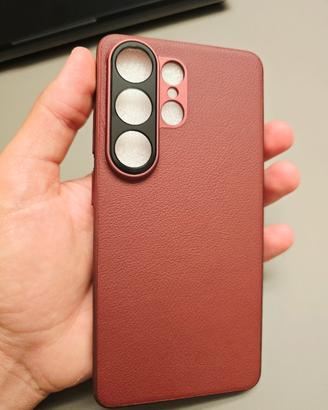 Cover Samsung S26 Ultra Rossa effetto pelle 