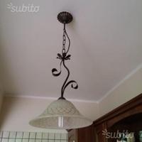 Lampadario in ferro battuto di 35 cm circa