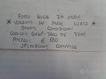 Volante in pelle ford kuga 2a serie