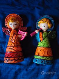 Angeli natale carta pressata colorful mod