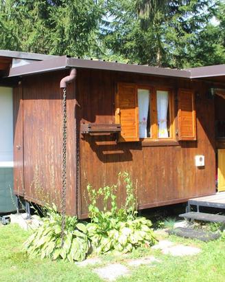 Roulotte con Preingresso in legno