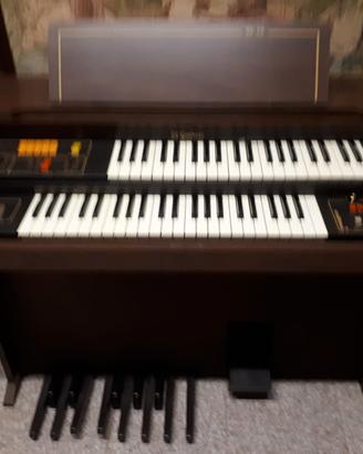Organo elettronico vintage a doppia tastiera con p