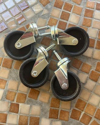 Set 4 Ruote Girevoli per Carrello
