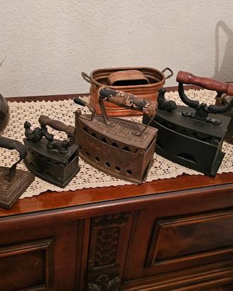 Ferri Da Stiro Antichi 6 Pezzi Rari.