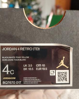scarpe Jordan 4 BQ7670017 MISURA 19.5 