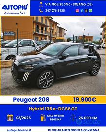 Peugeot 208 Hybrid 136 e-DCS6 GT
