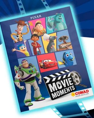 Album Pixar movie moments Conad, figurine, libro