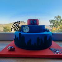 torta finta di compleanno Spiderman