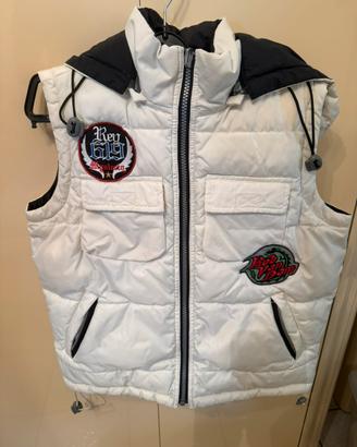 Piumino gilet smanicato bianco john cena