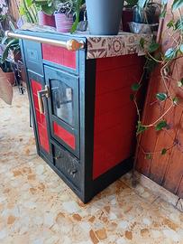 stufa a legna con piano cottura anche idraulica 