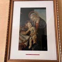 Stampa quadro del Botticelli con cornice in legno;